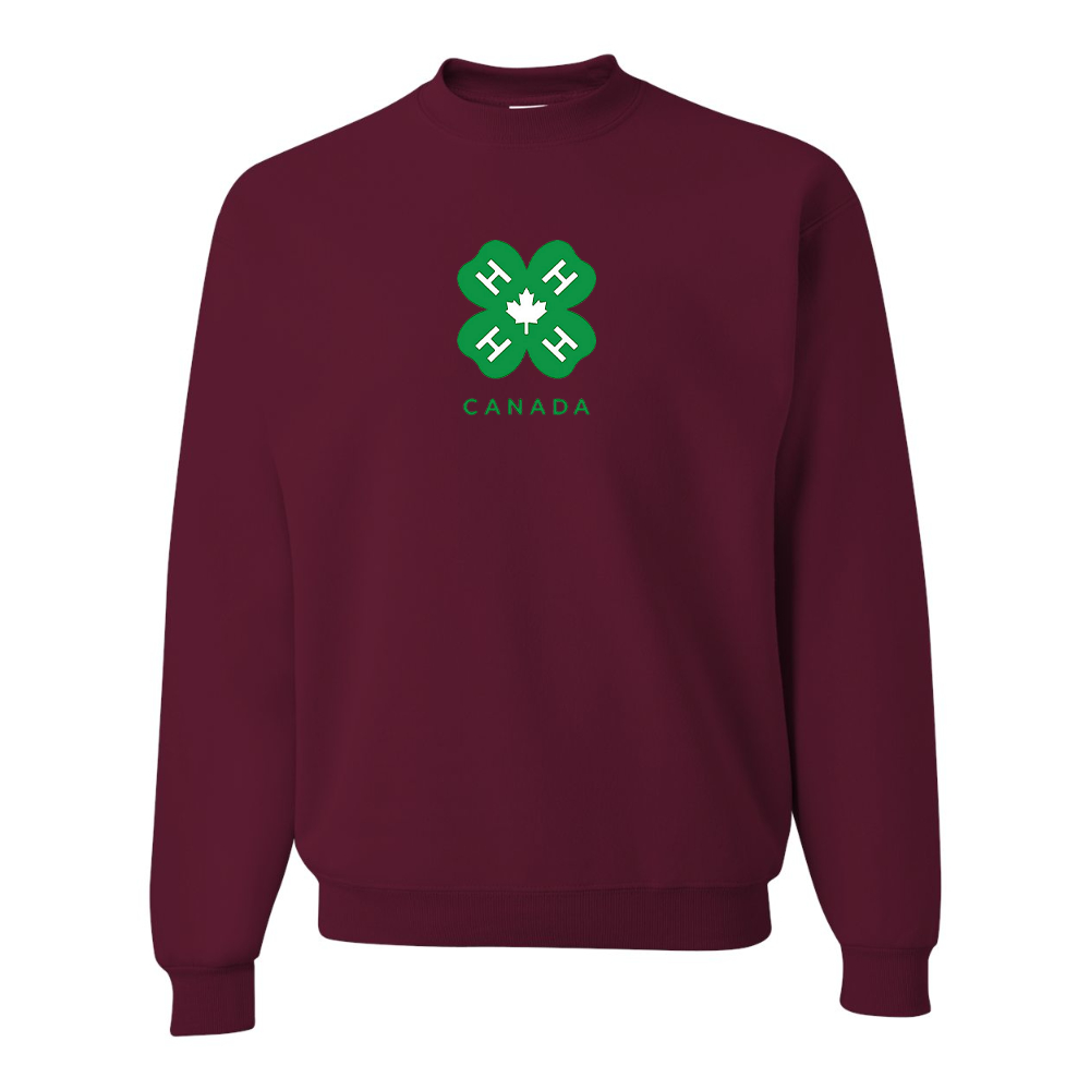 Men's 4H Canada Logo JERZEES NuBlend Crewneck Sweatshirt