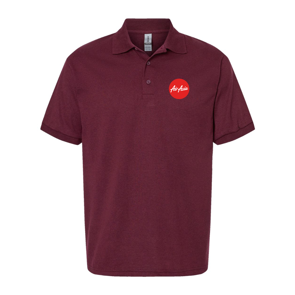 Men's Air Asia Logo Gildan Dry Blend Jersey Polo