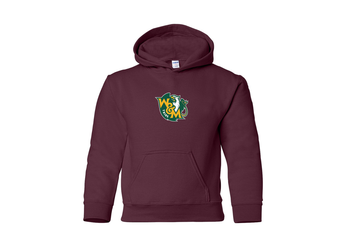 Youth William and Mary Tribe Gildan Heavy Blend  Hooded Sweatshirt