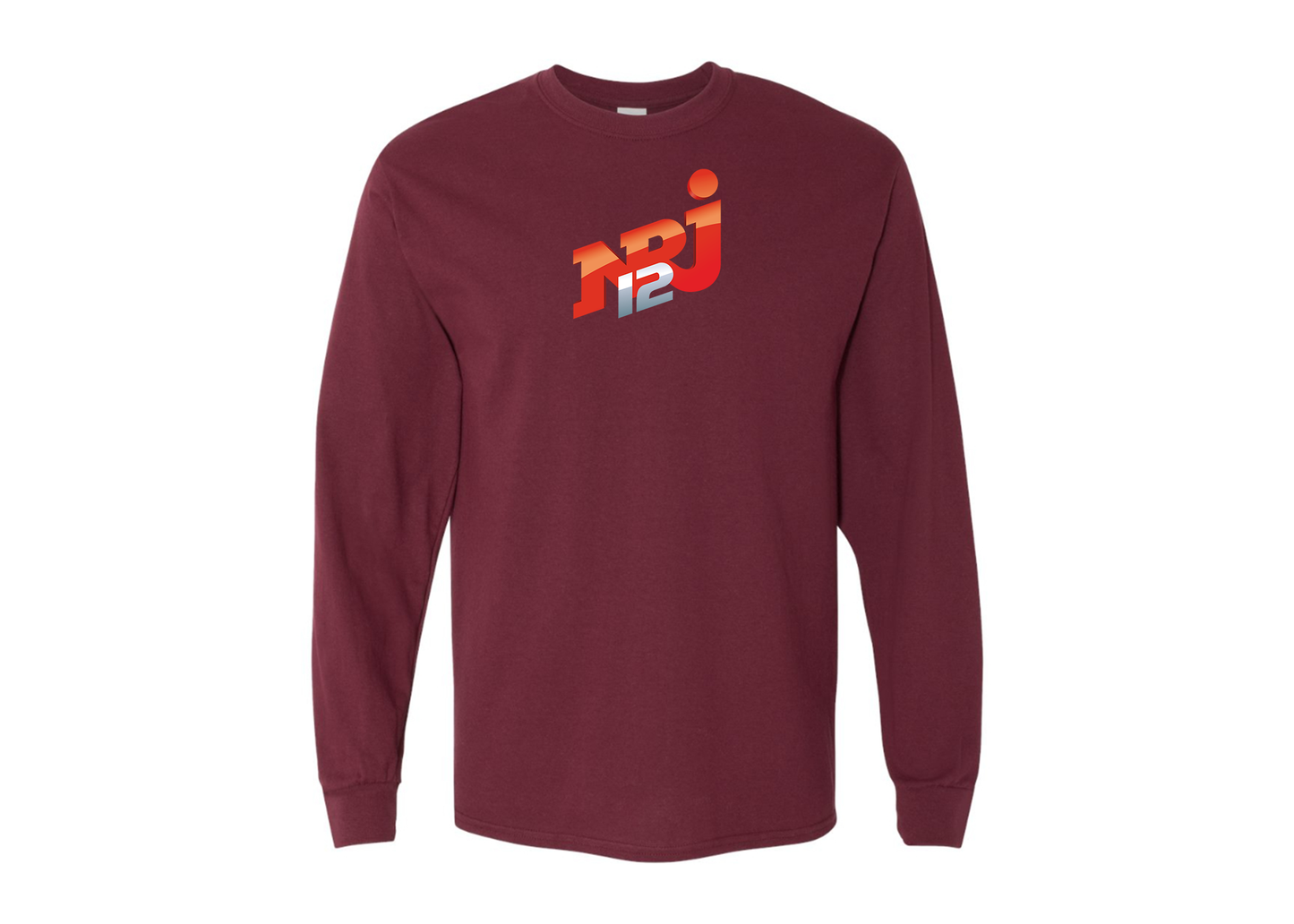 Men's NRJ 12 Logo Gildan Heavy Cotton Long Sleeve T-Shirt
