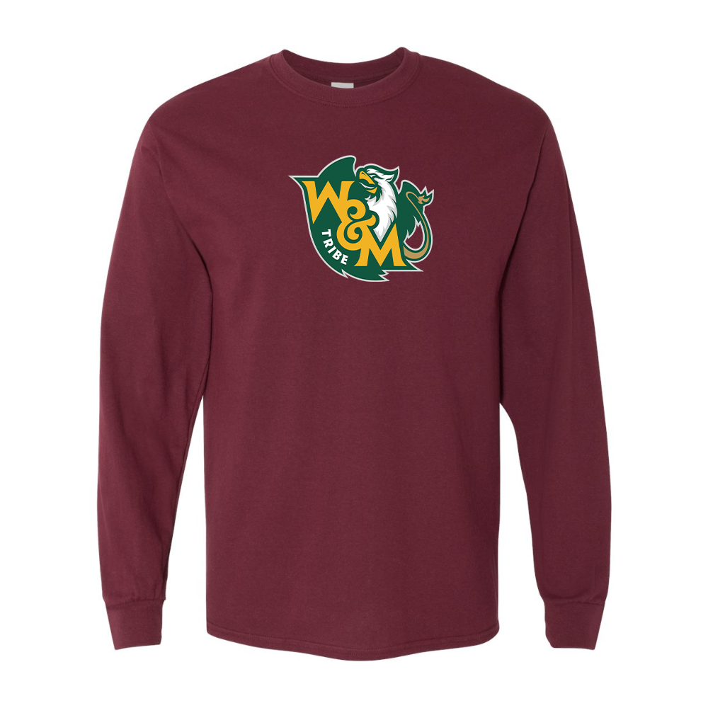 Men's William and Mary Tribe Gildan Heavy Cotton Long Sleeve T-Shirt
