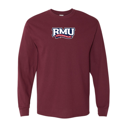 Men's Robert Morris Colonials Logo Gildan Heavy Cotton Long Sleeve T-Shirt