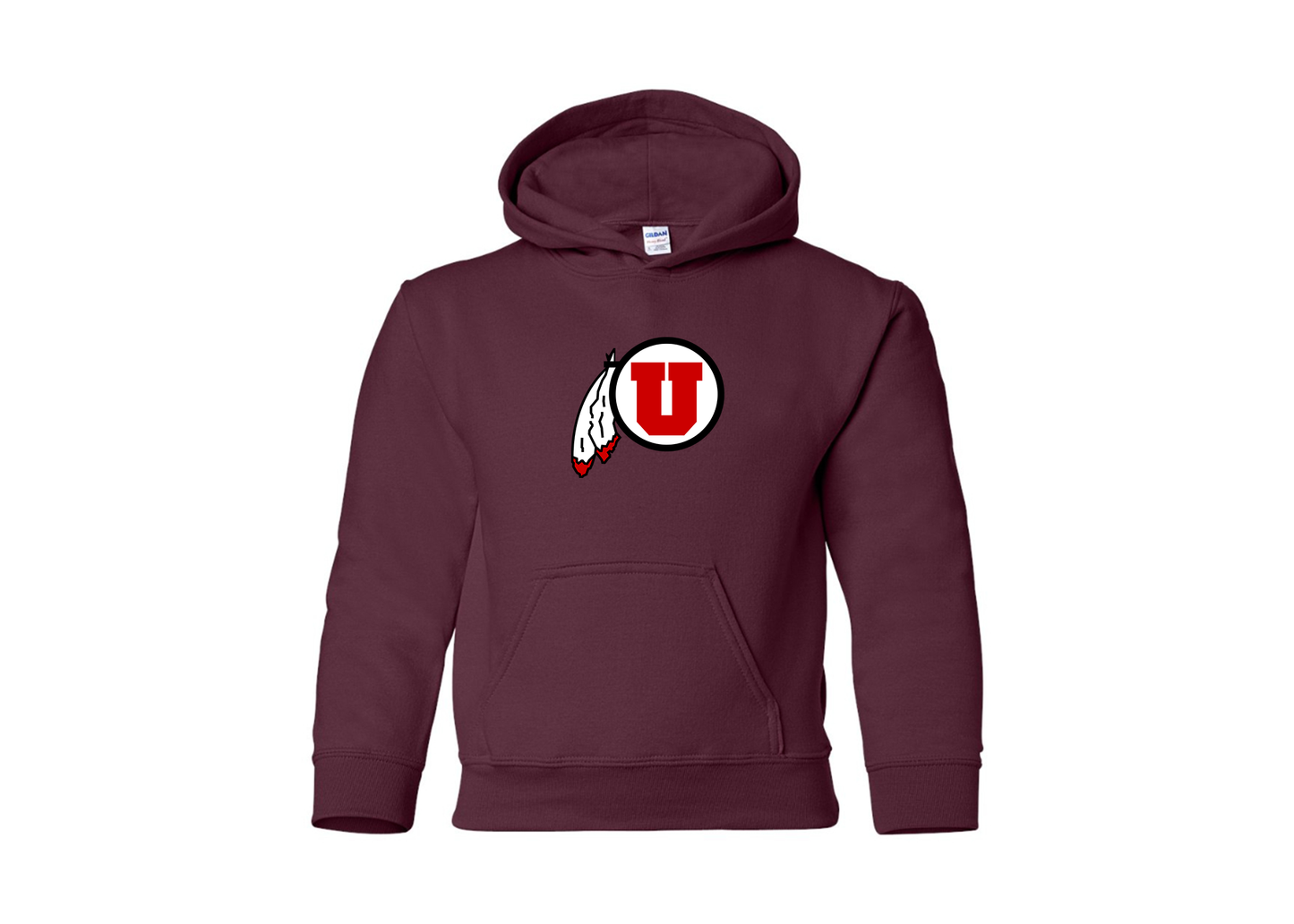 Youth Utah Utes Gildan Heavy Blend  Hooded Sweatshirt