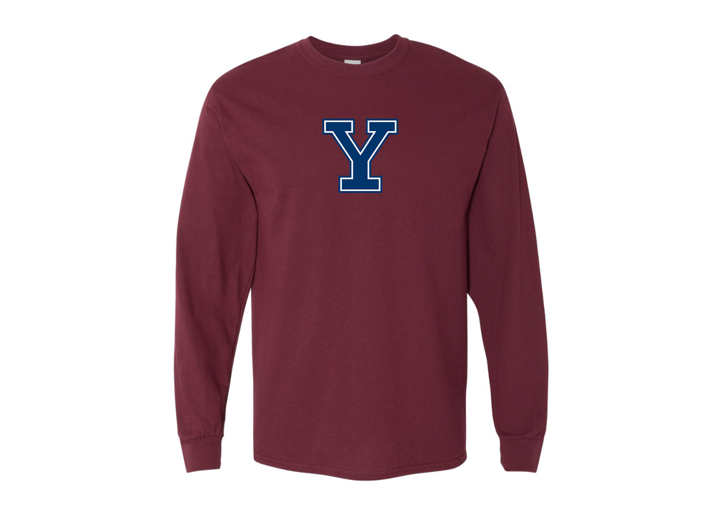 Men's Yale Bulldogs Gildan Heavy Cotton Long Sleeve T-Shirt
