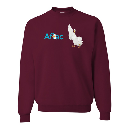 Men's Aflac Logo and Duck JERZEES NuBlend Crewneck Sweatshirt