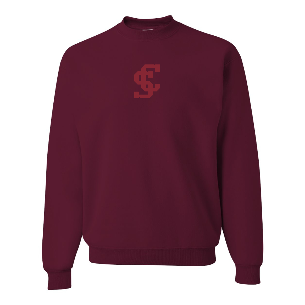 Men's Santa Clara Broncos Logo JERZEES NuBlend Crewneck Sweatshirt