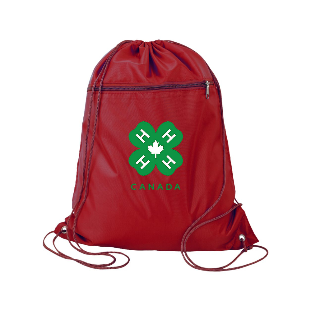 4H Canada Logo Q-Tees - Polyester Cinchpack