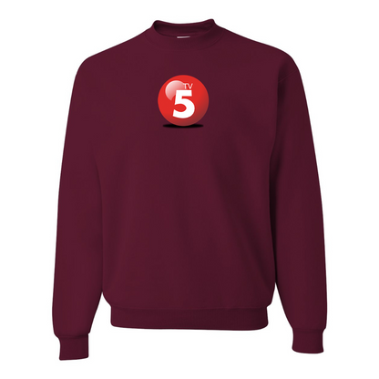 Men's ABC TV5 Logo  JERZEES NuBlend Crewneck Sweatshirt
