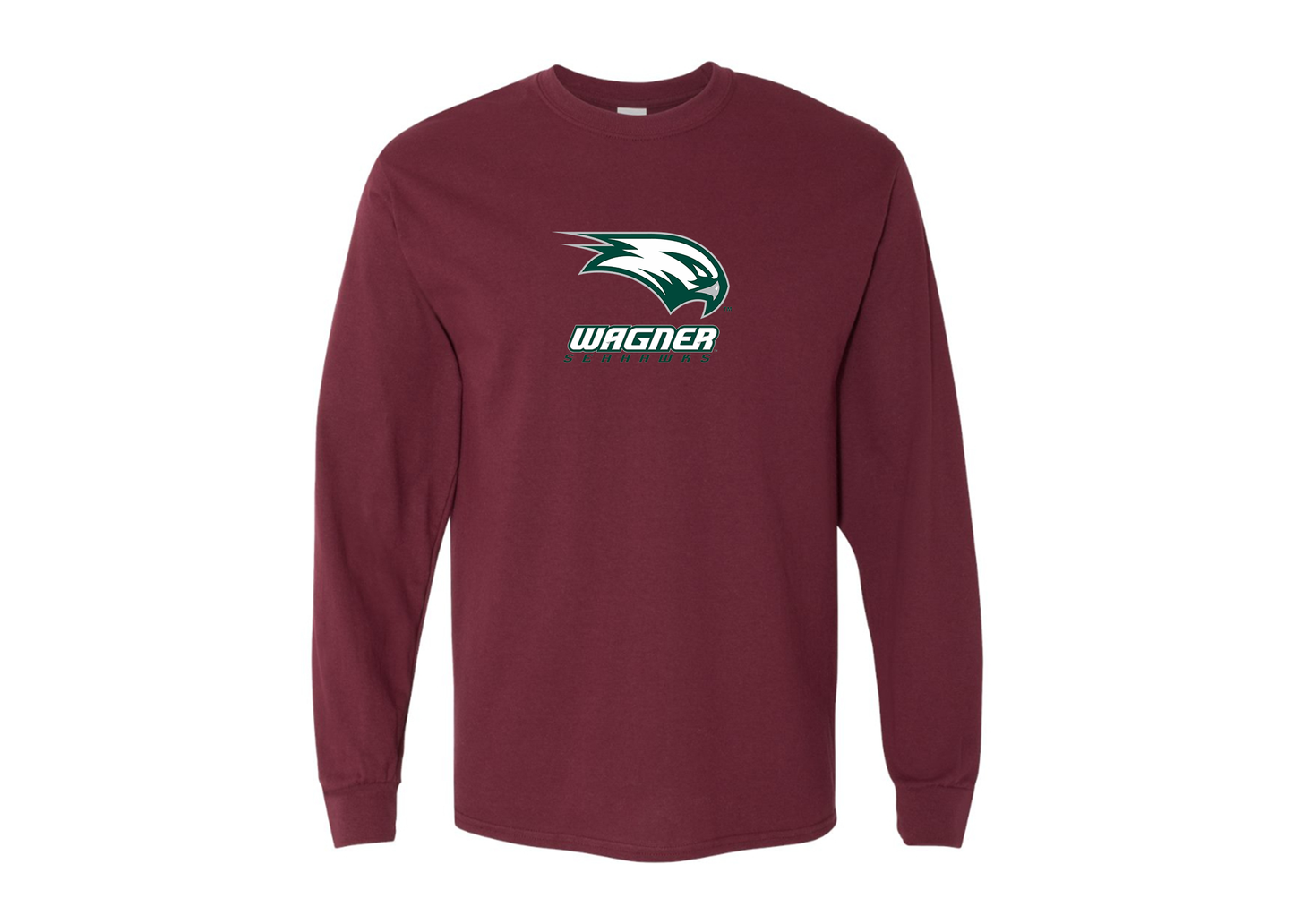 Men's Wagner Seahawks Gildan Heavy Cotton Long Sleeve T-Shirt