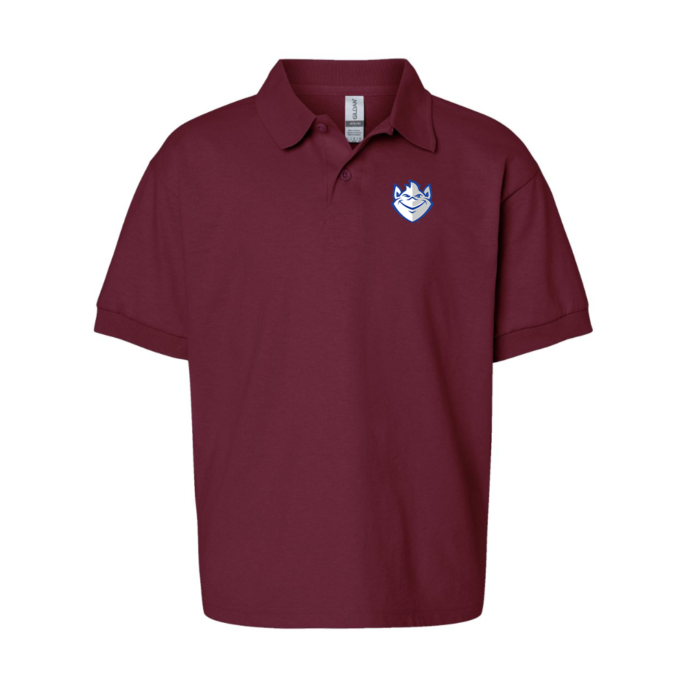 Youth Saint Louis Billikens Logo Gildan Dry Blend Jersey Polo