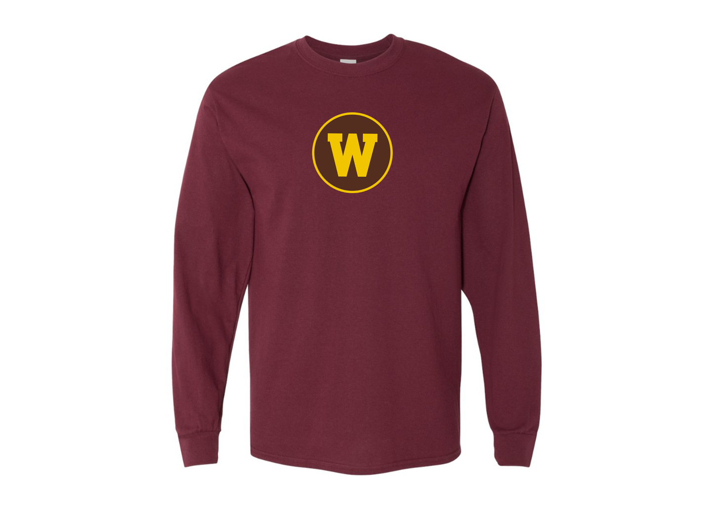 Men's Western Michigan Broncos Gildan Heavy Cotton Long Sleeve T-Shirt