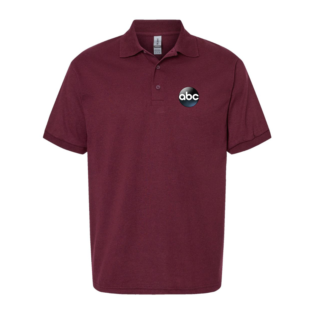 Men's Abc Logo Gildan Dry Blend Jersey Polo