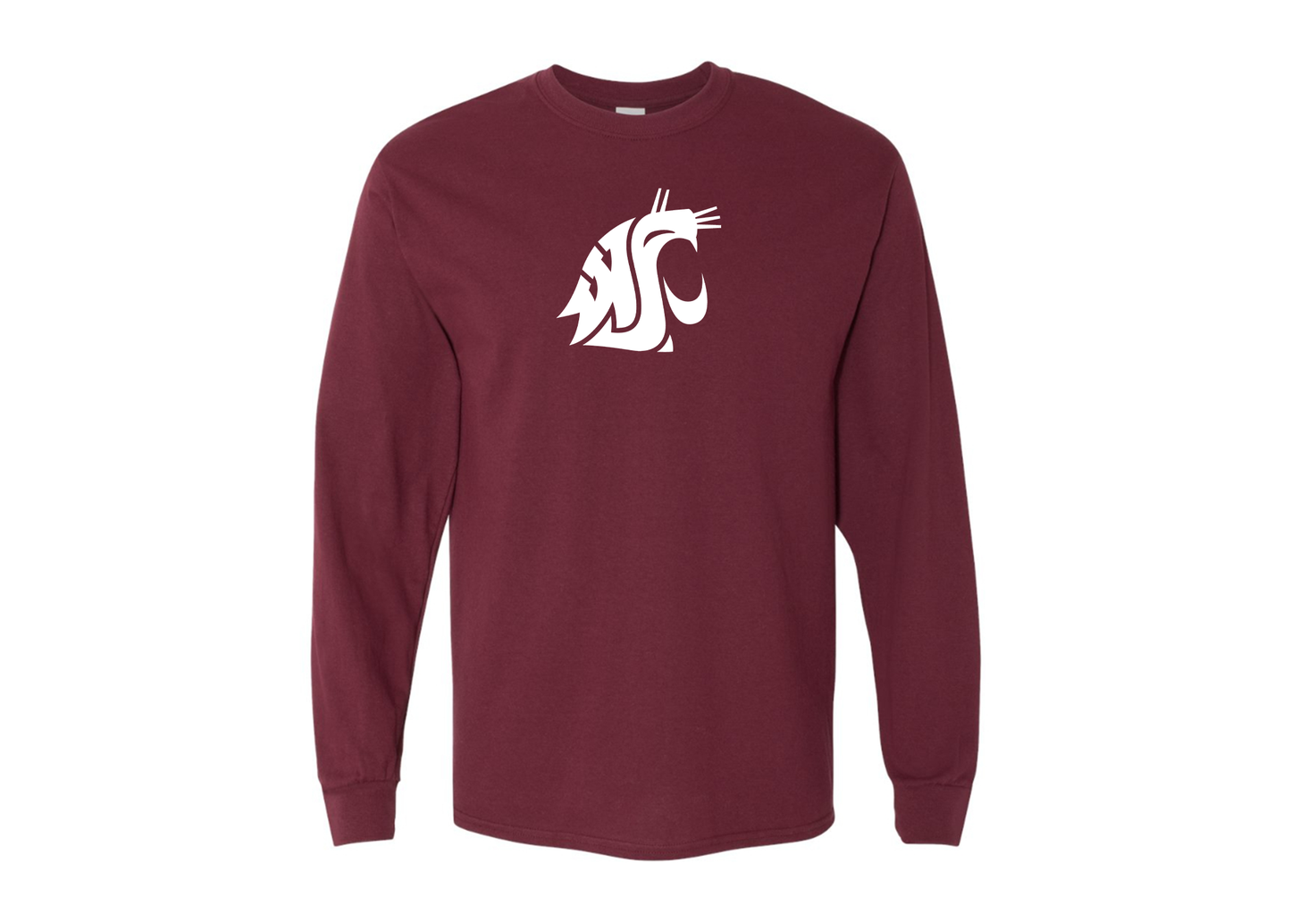 Men's Washington State Cougars Gildan Heavy Cotton Long Sleeve T-Shirt