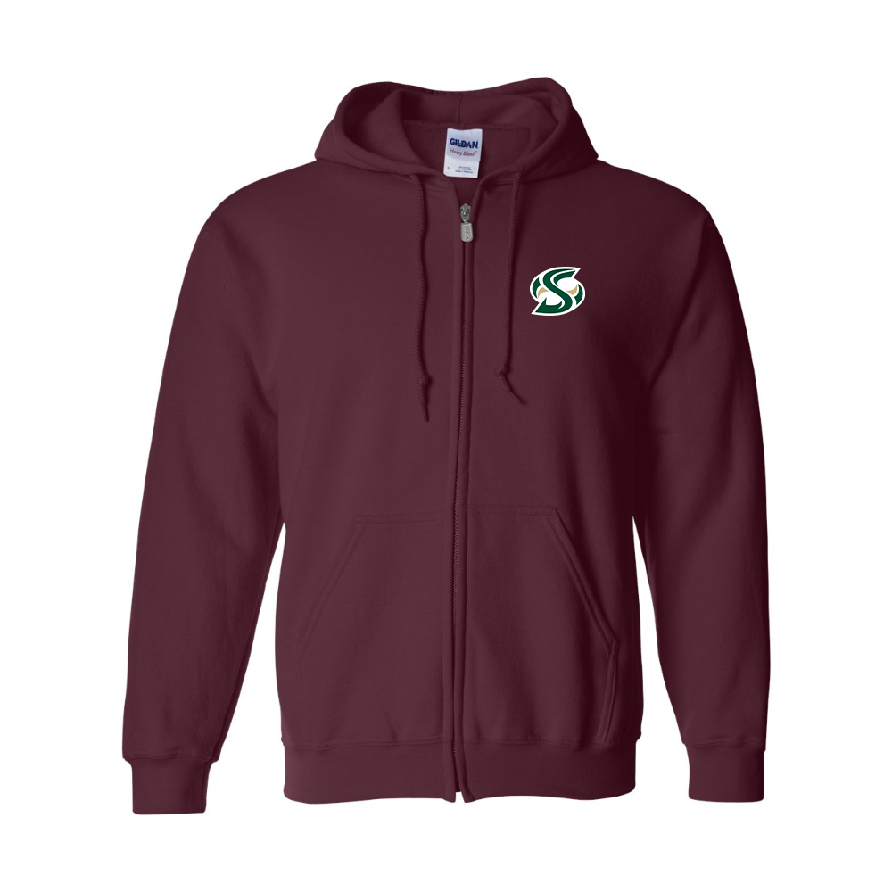 Men's Sacramento State Hornets Logo  Gildan  Heavy Blend Full Zip Hooded Sweatshirt