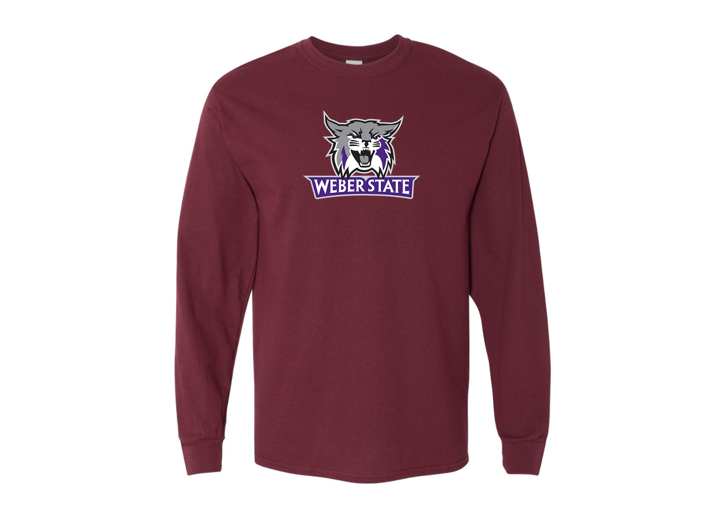 Men's Weber State Wildcats Gildan Heavy Cotton Long Sleeve T-Shirt