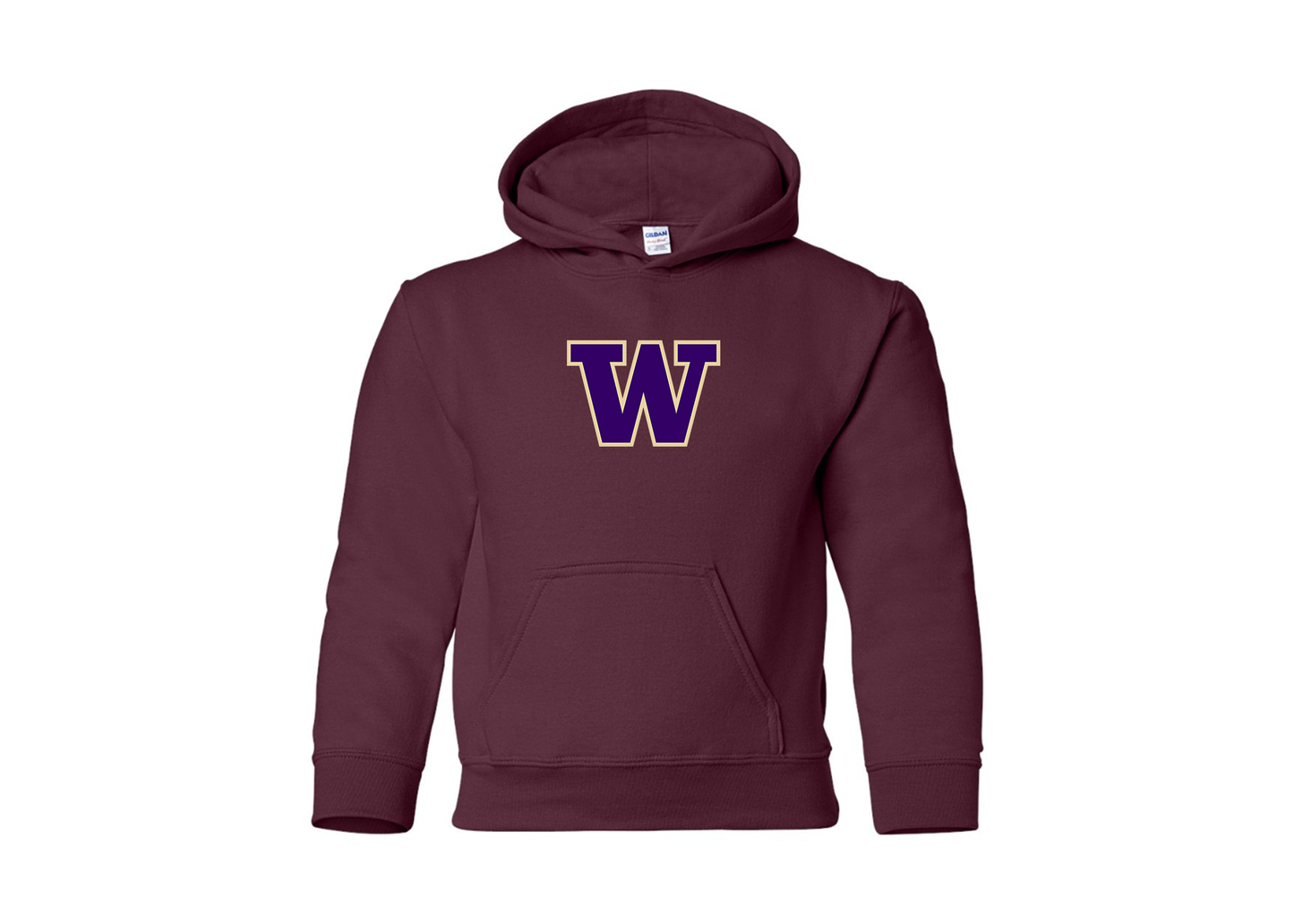 Youth Washington Huskies Gildan Heavy Blend  Hooded Sweatshirt