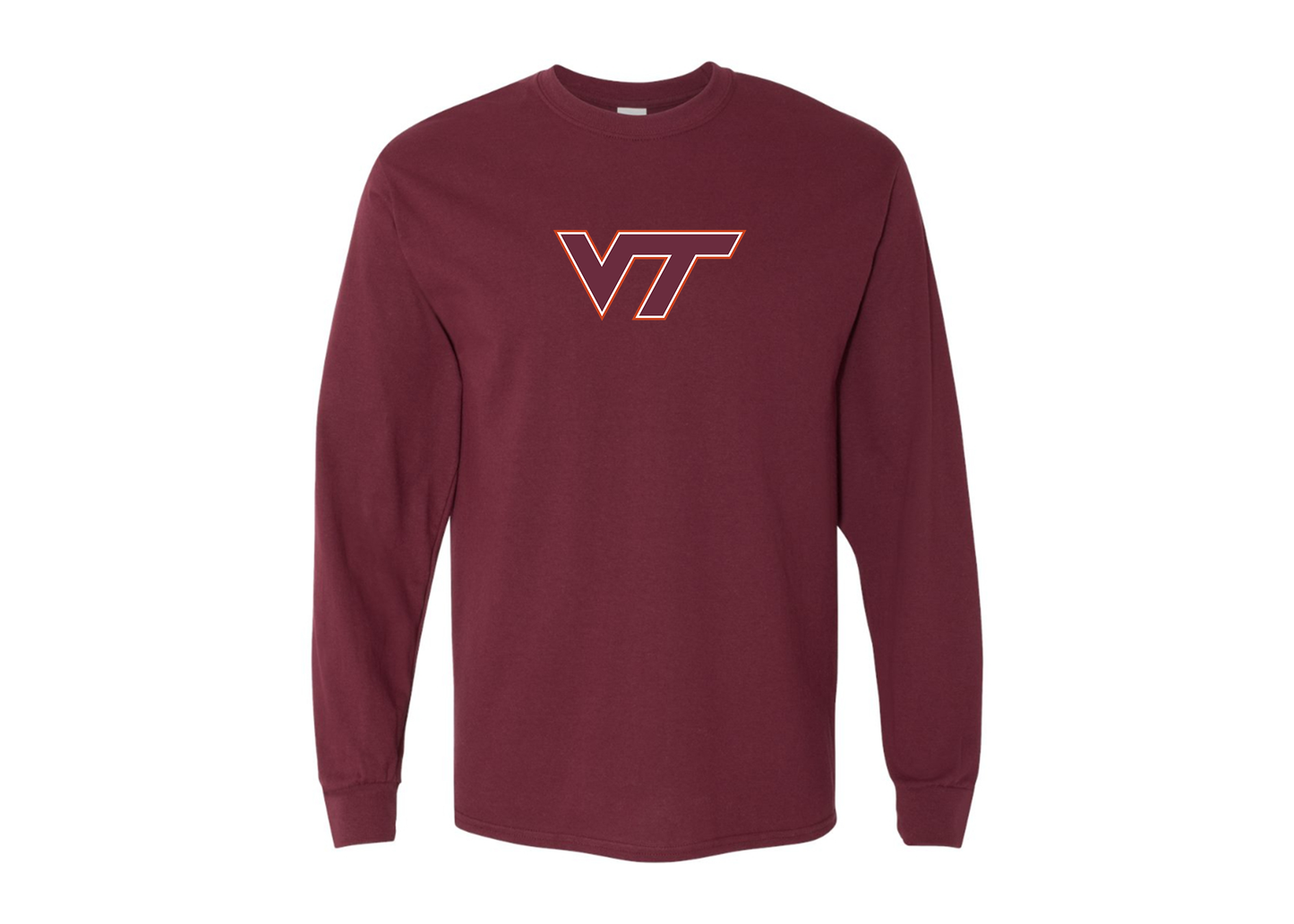 Men's Virginia Tech Hokies Gildan Heavy Cotton Long Sleeve T-Shirt
