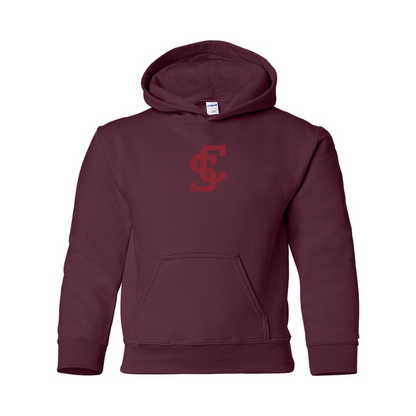Youth Santa Clara Broncos Logo Gildan Heavy Blend  Hooded Sweatshirt