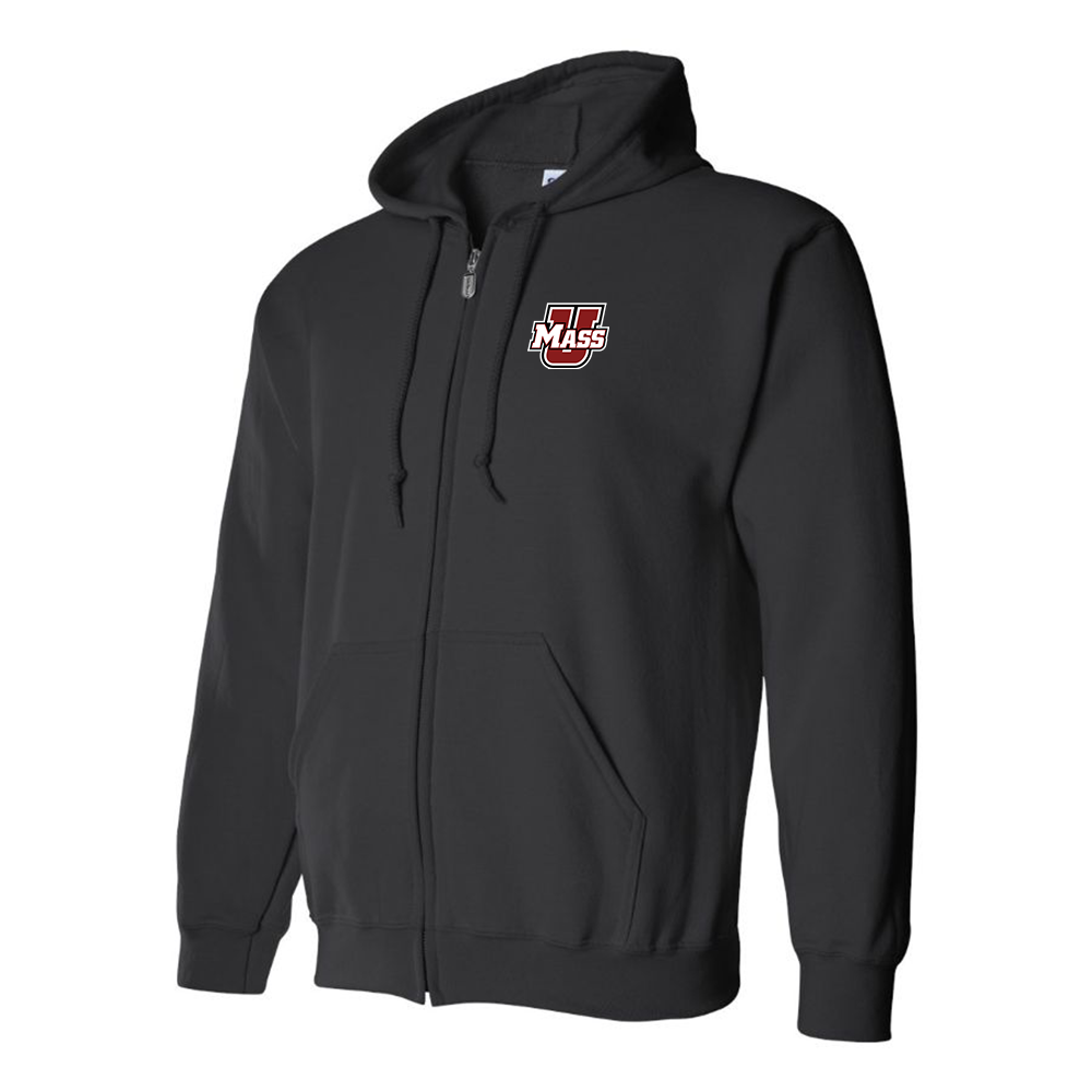 Men's Massachusetts Minutemen Logo Zipper Hoodie