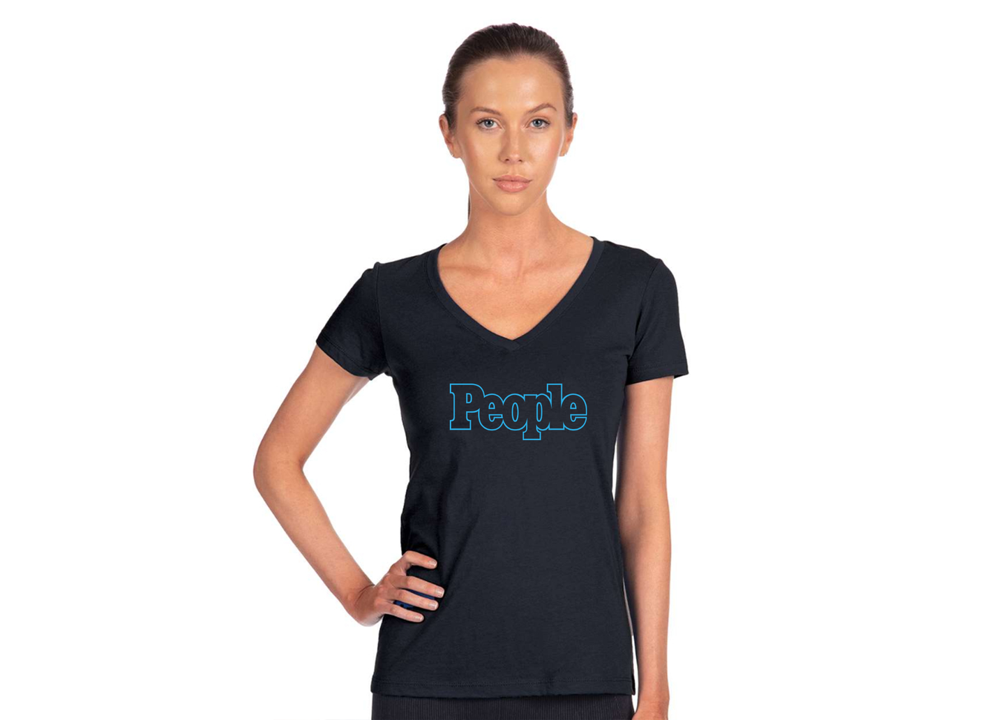 Women's People Magazine Logo  Next Level V-Neck T-Shirt