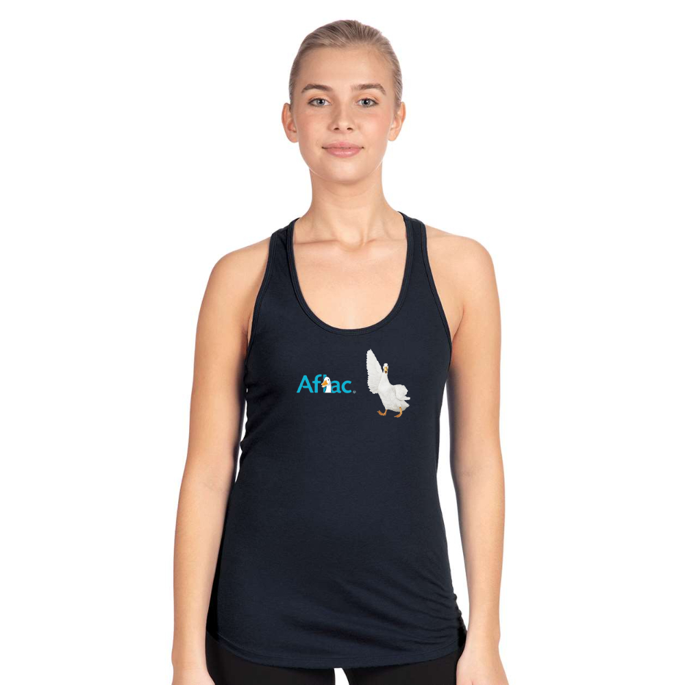 Women's Aflac Logo and Duck Next Level Ideal Racerback Tank