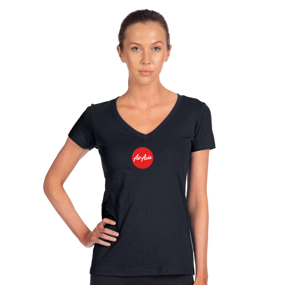 Women's Air Asia Logo  Next Level V-Neck T-Shirt