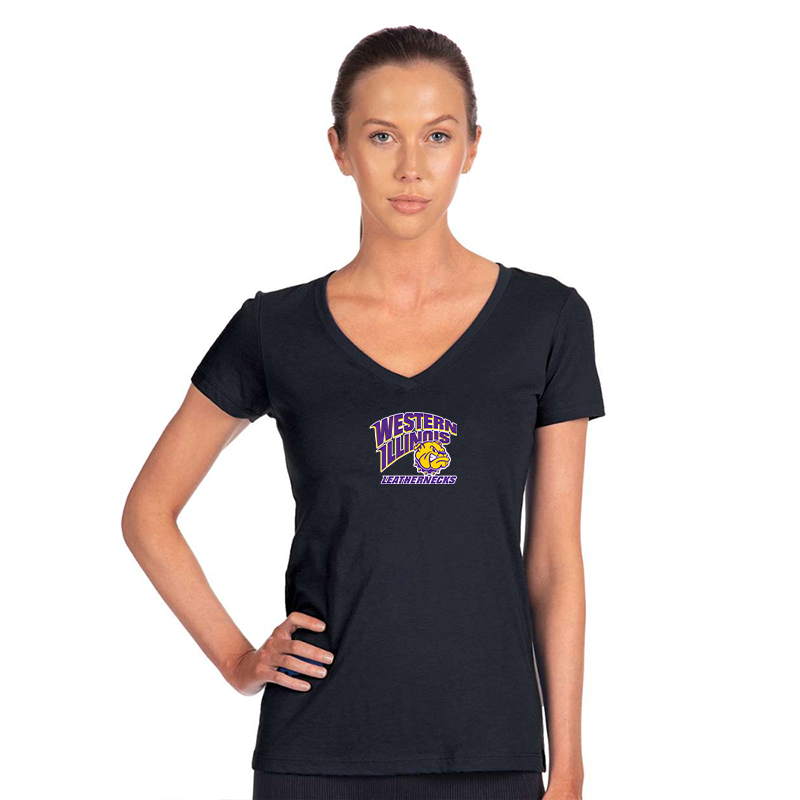 Women's Western Illinois Leathernecks Next Level V-Neck T-Shirt