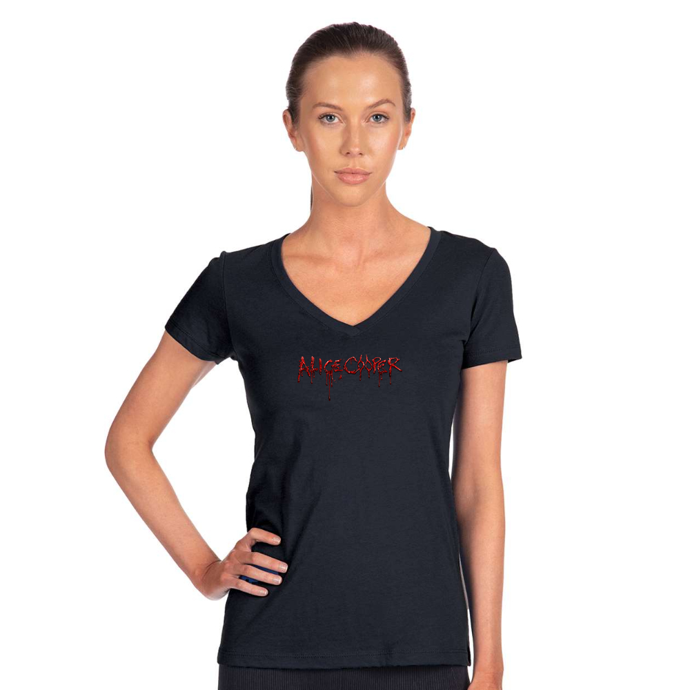 Women's Alice Cooper Logo  Next Level V-Neck T-Shirt