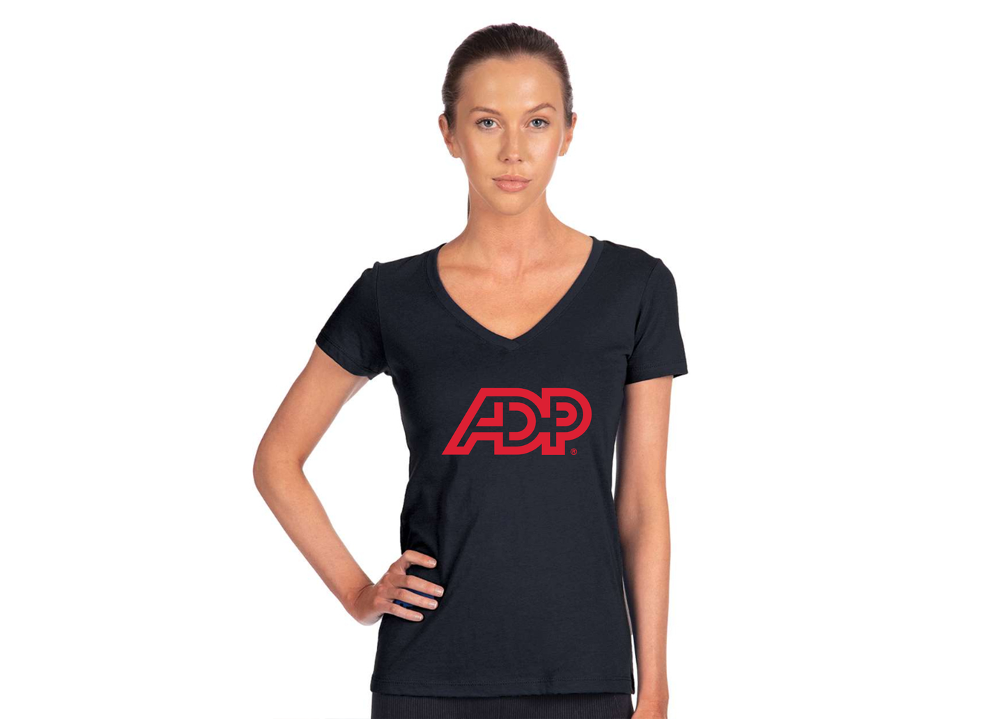 Women's ADP Logo  Next Level V-Neck T-Shirt
