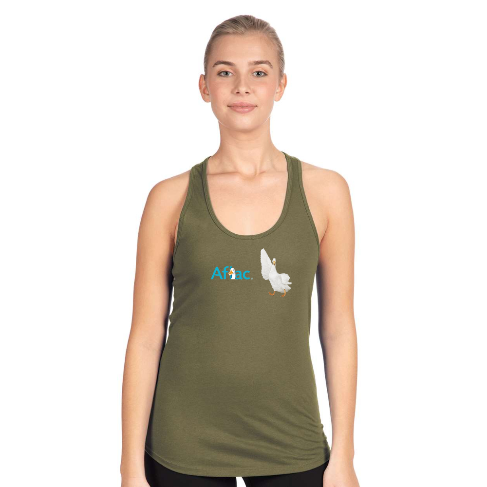 Women's Aflac Logo and Duck Next Level Ideal Racerback Tank