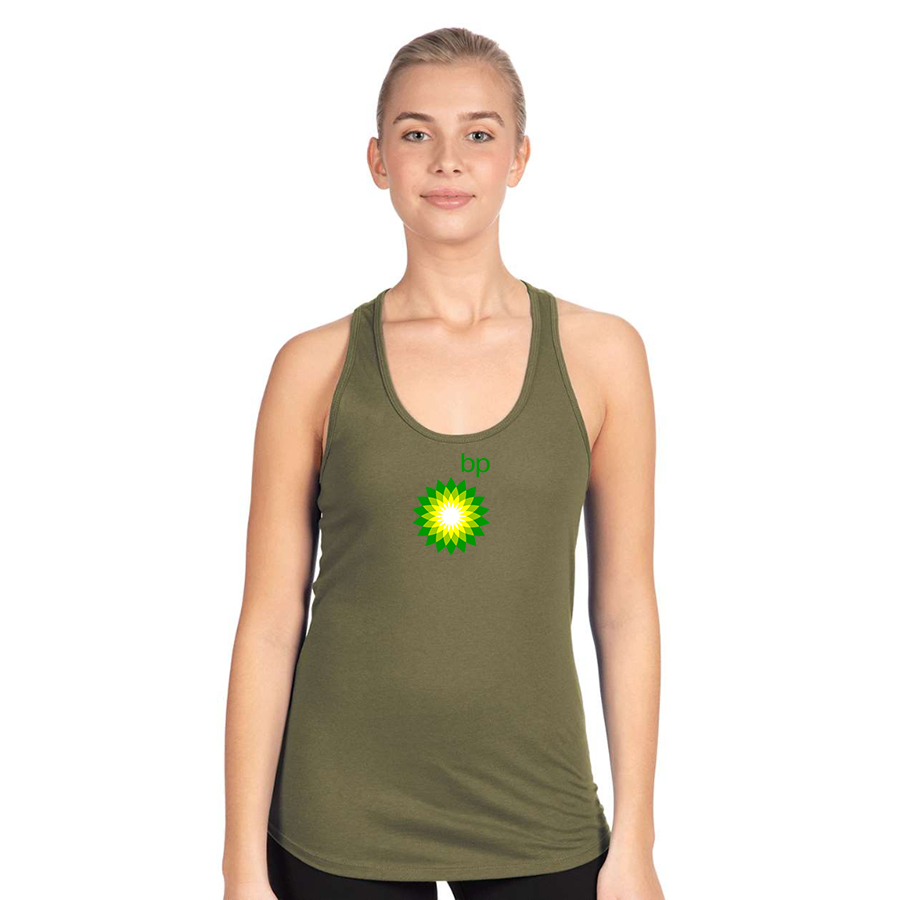Women's BP Oil Logo Next Level Ideal Racerback Tank