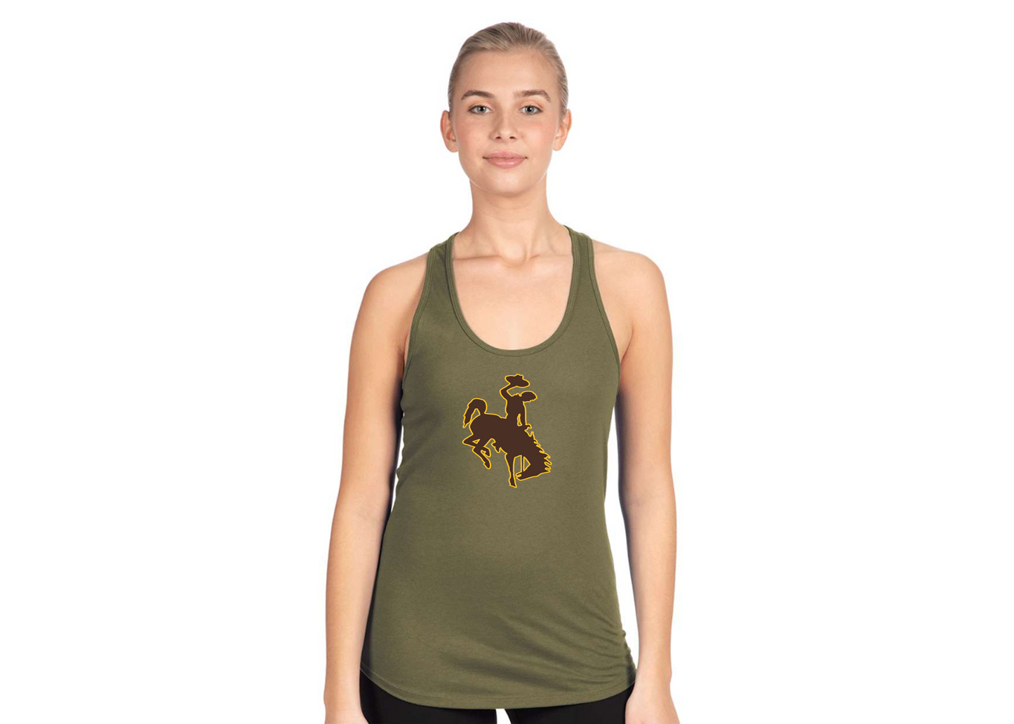 Women's Wyoming Cowboys Next Level Ideal Racerback Tank