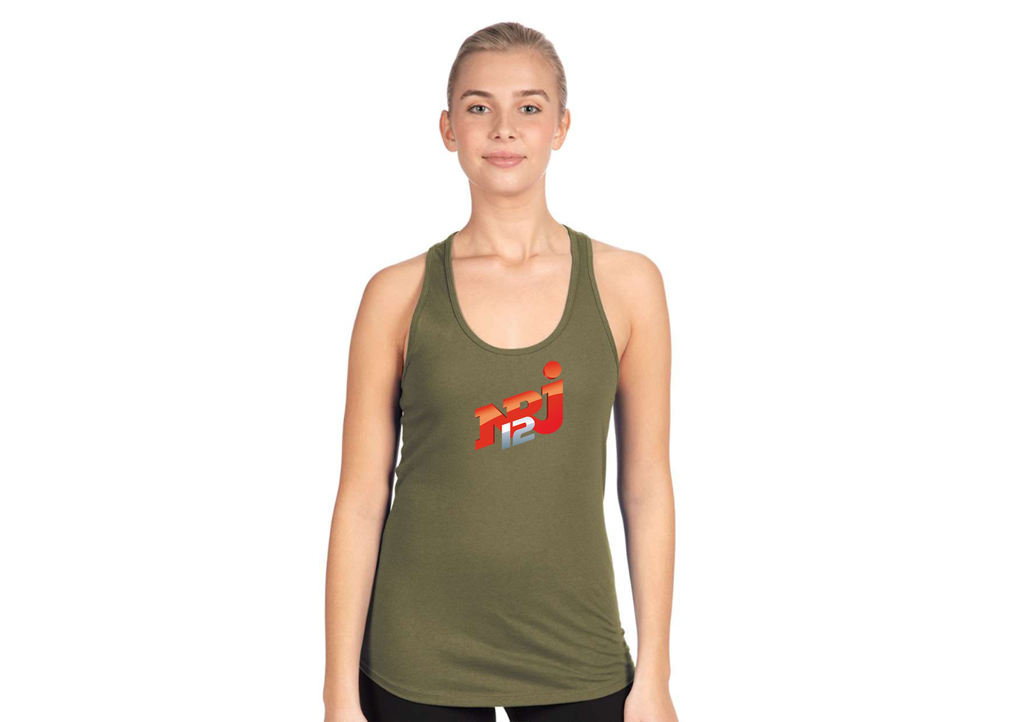 Women's NRJ 12 Logo Next Level Ideal Racerback Tank