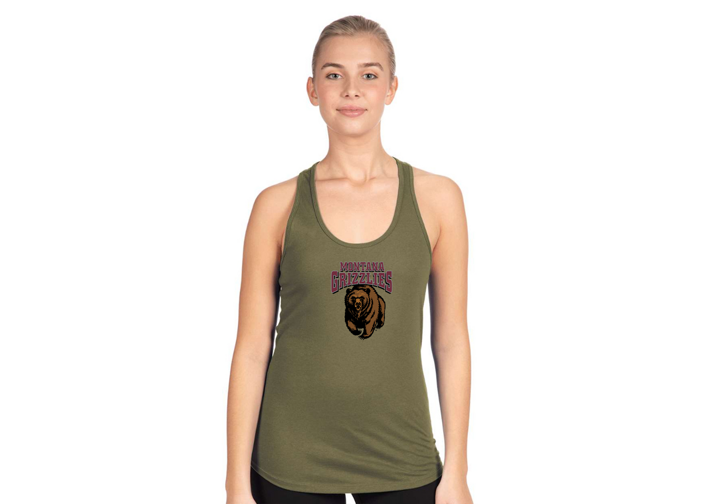 Women's Montana Grizzliesl Next Level Ideal Racerback Tank