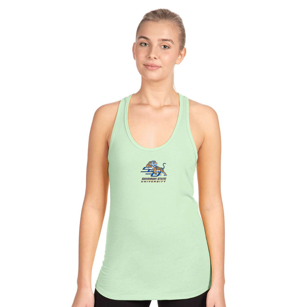 Women's Savannah State Tigers Logo Next Level Ideal Racerback Tank