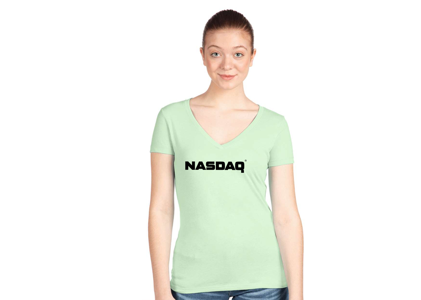 Women's Nasdaq Logo Next Level V-Neck T-Shirt