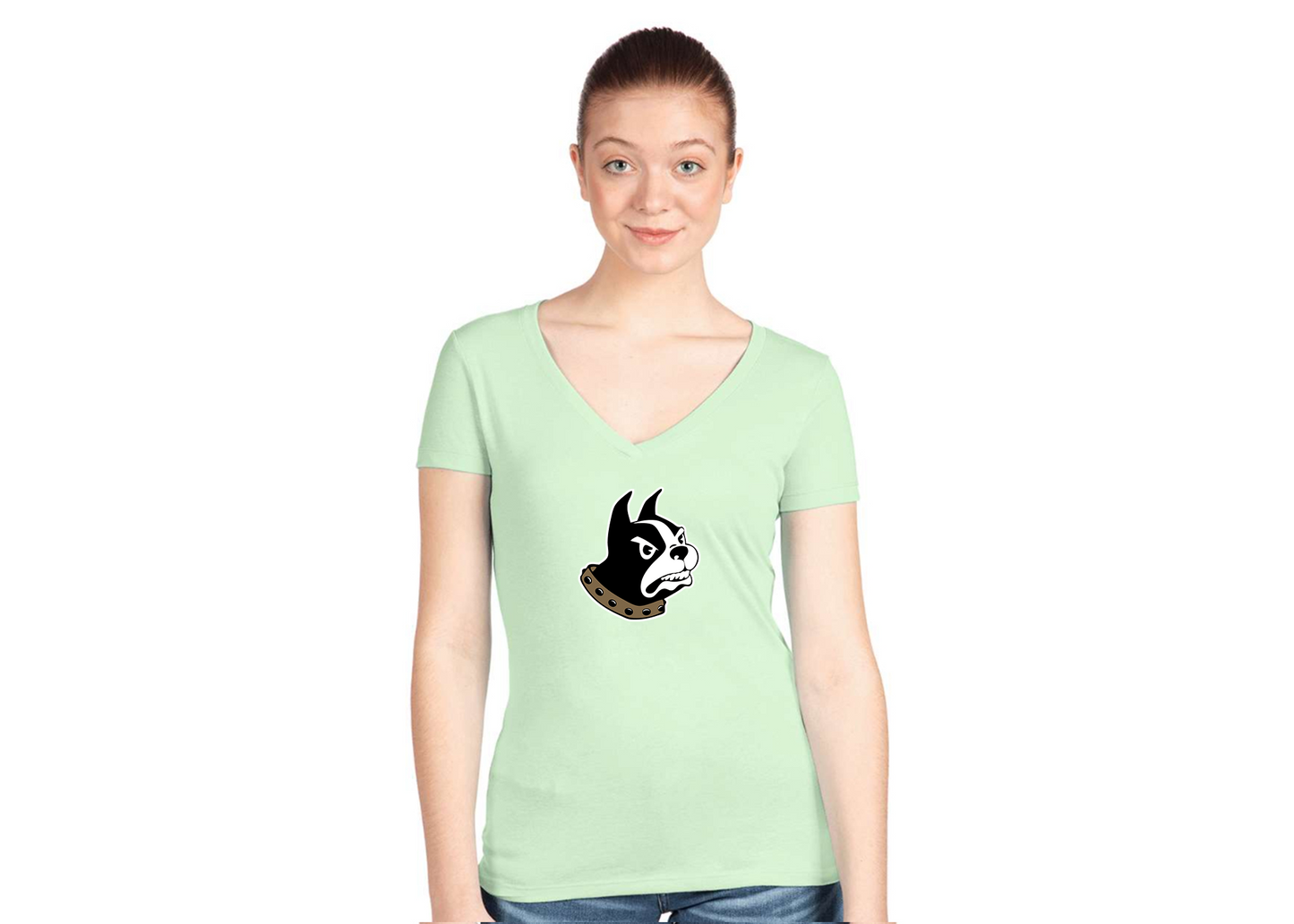Women's Wofford Terriers Next Level V-Neck T-Shirt