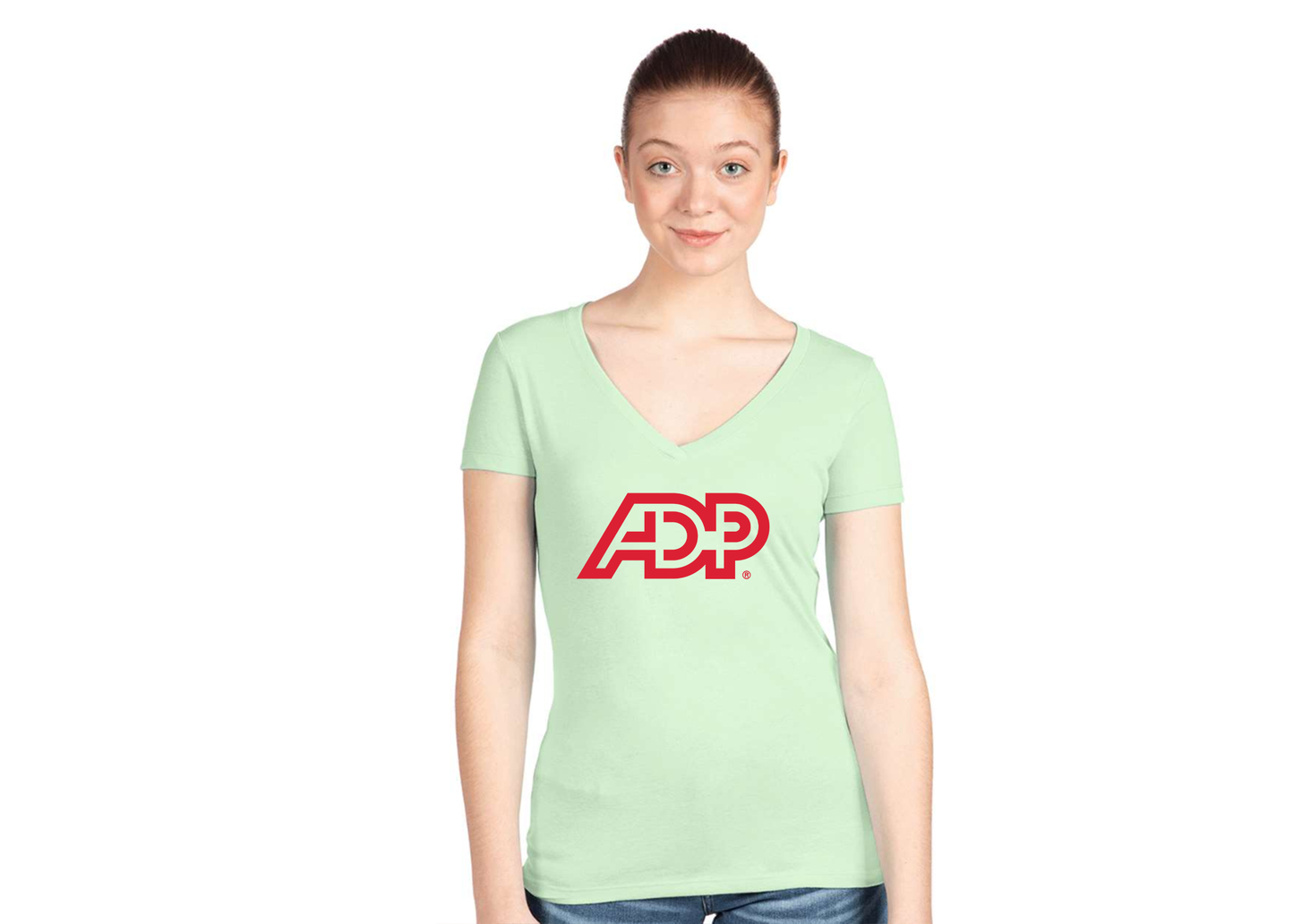 Women's ADP Logo  Next Level V-Neck T-Shirt
