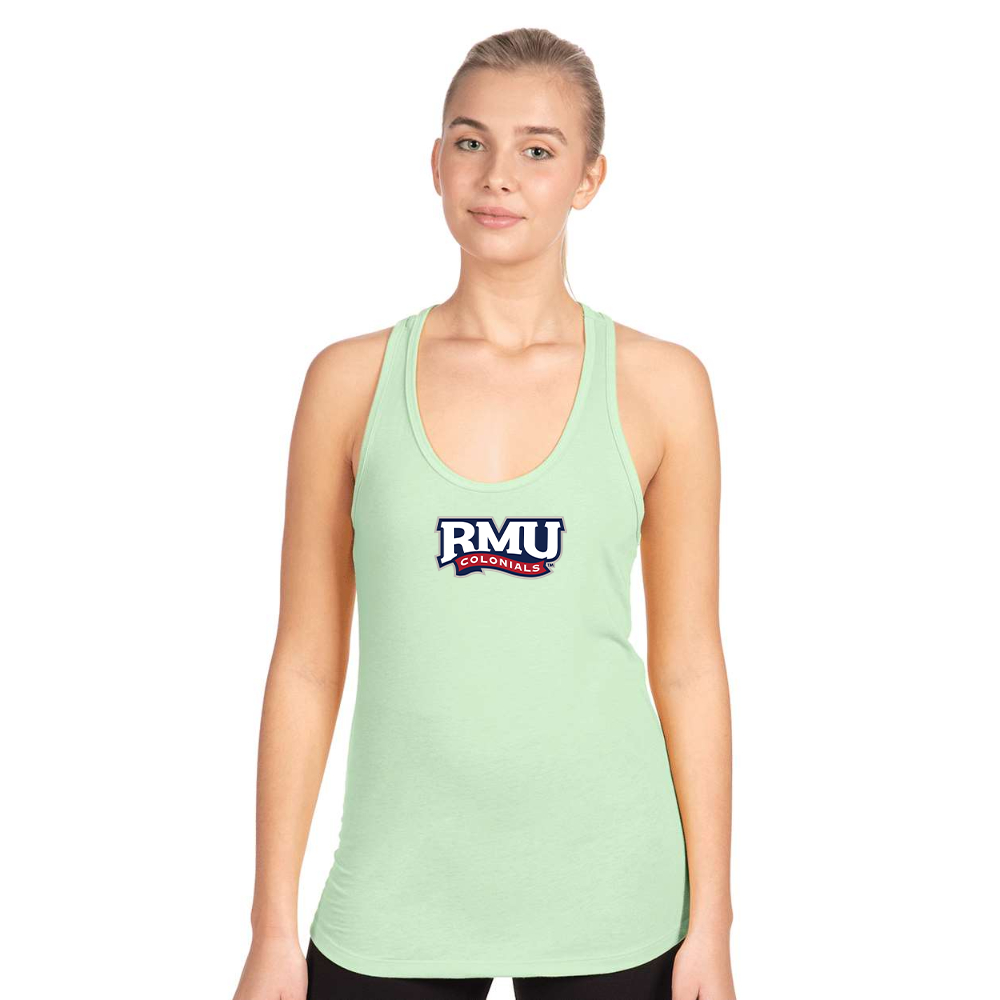 Women's Robert Morris Colonials Logo Next Level Ideal Racerback Tank
