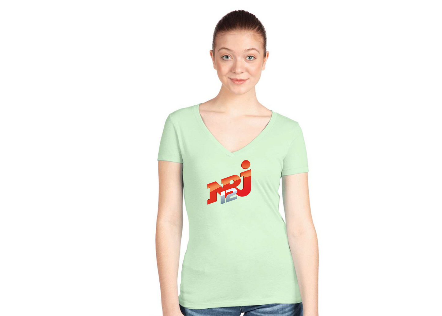 Women's  NRJ 12 Logo Next Level V-Neck T-Shirt