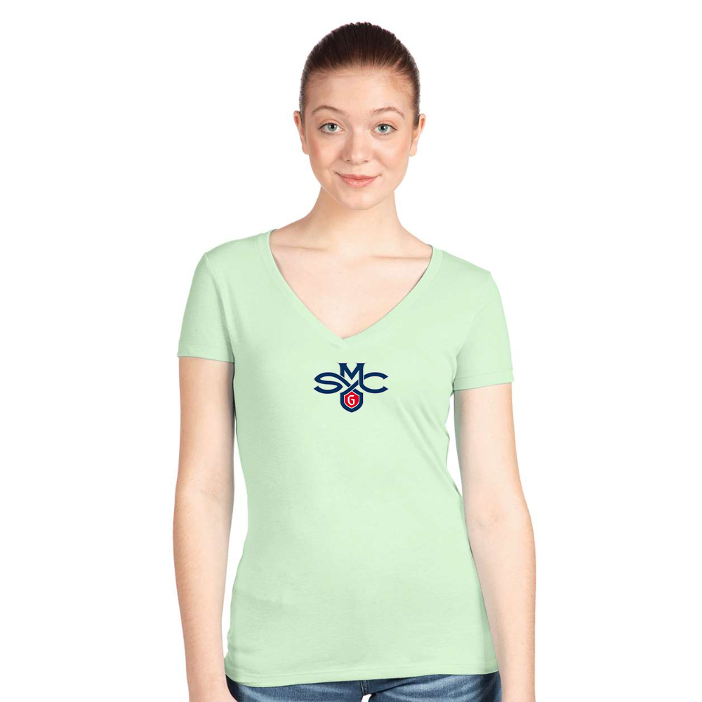 Women's Saint Marys Gaels Logo Next Level V-Neck T-Shirt