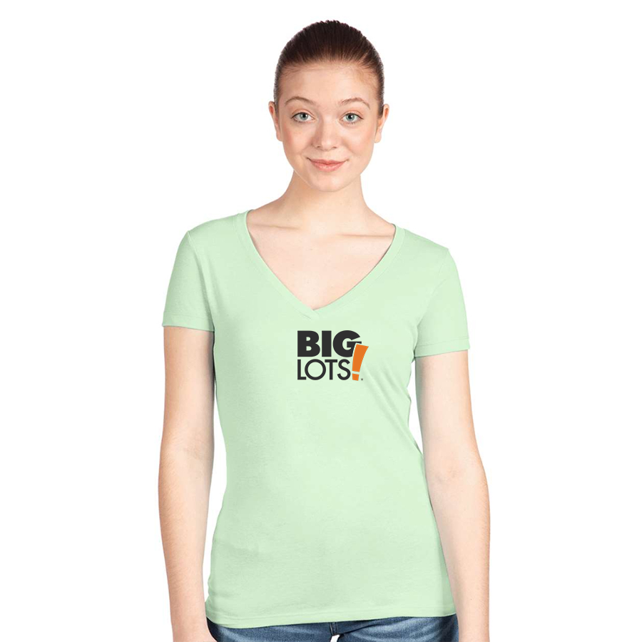 Women's Big Lots Logo Next Level V-Neck T-Shirt