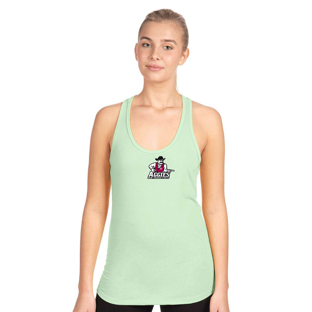 Women's Aggies New Mexico State Logo Next Level Ideal Racerback Tank