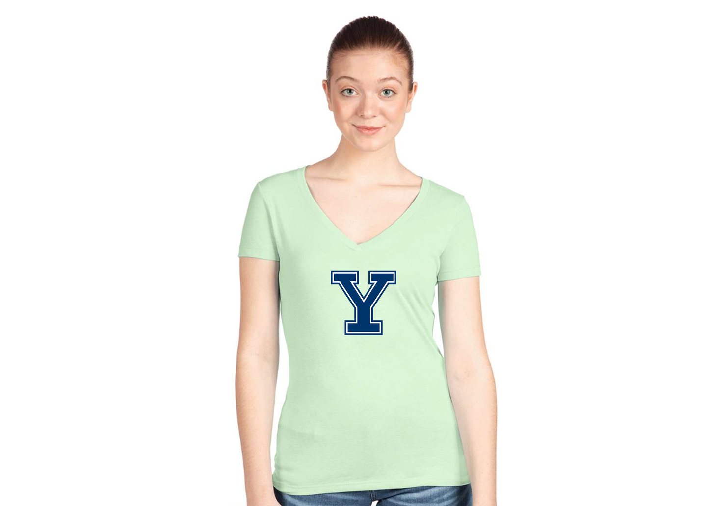 Women's Yale Bulldogs Next Level V-Neck T-Shirt