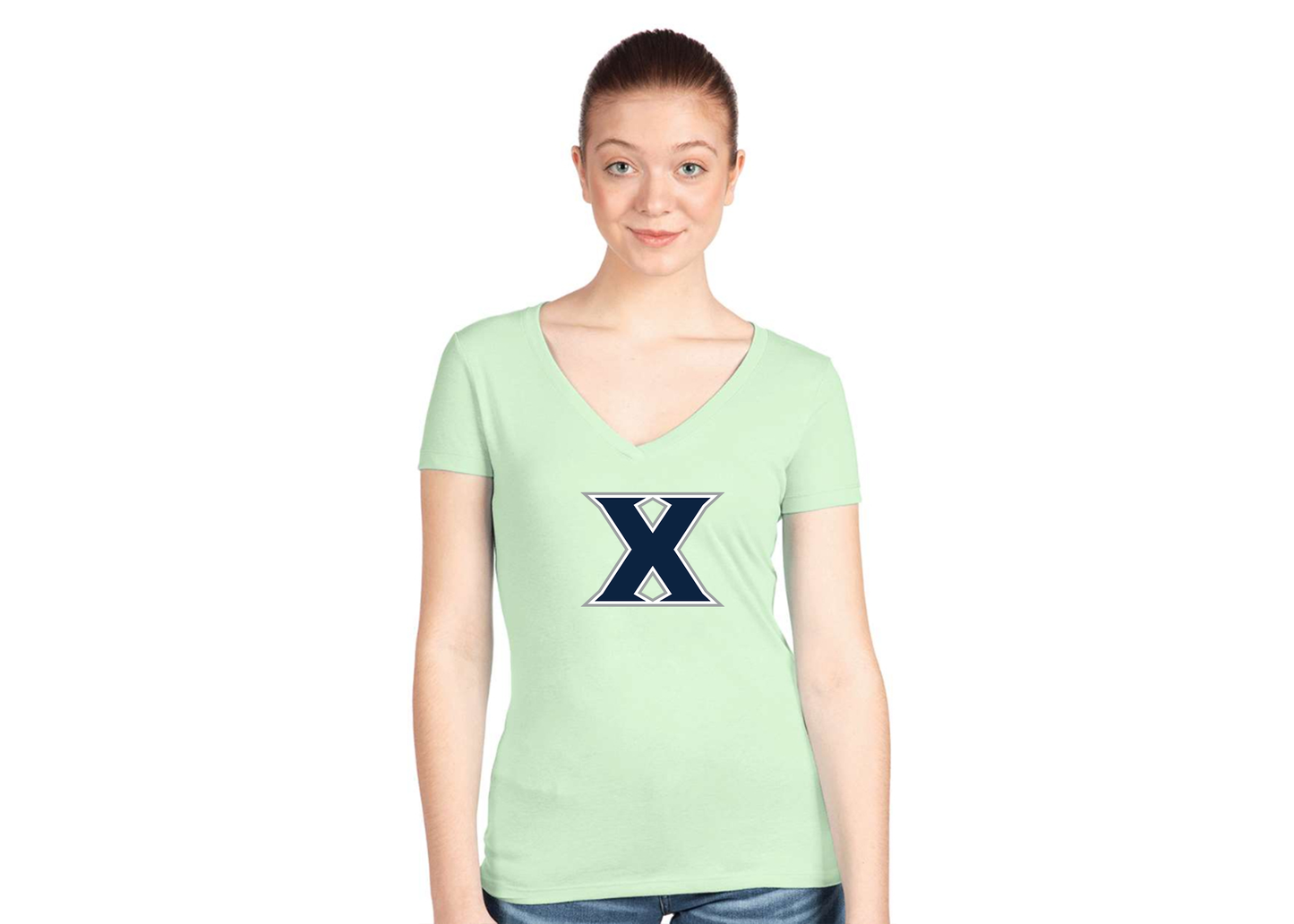 Women's Xavier Musketeers Next Level V-Neck T-Shirt