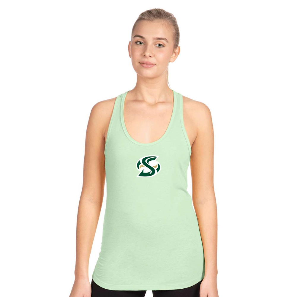 Women's  Sacramento State Hornets Logo  Next Level Ideal Racerback Tank