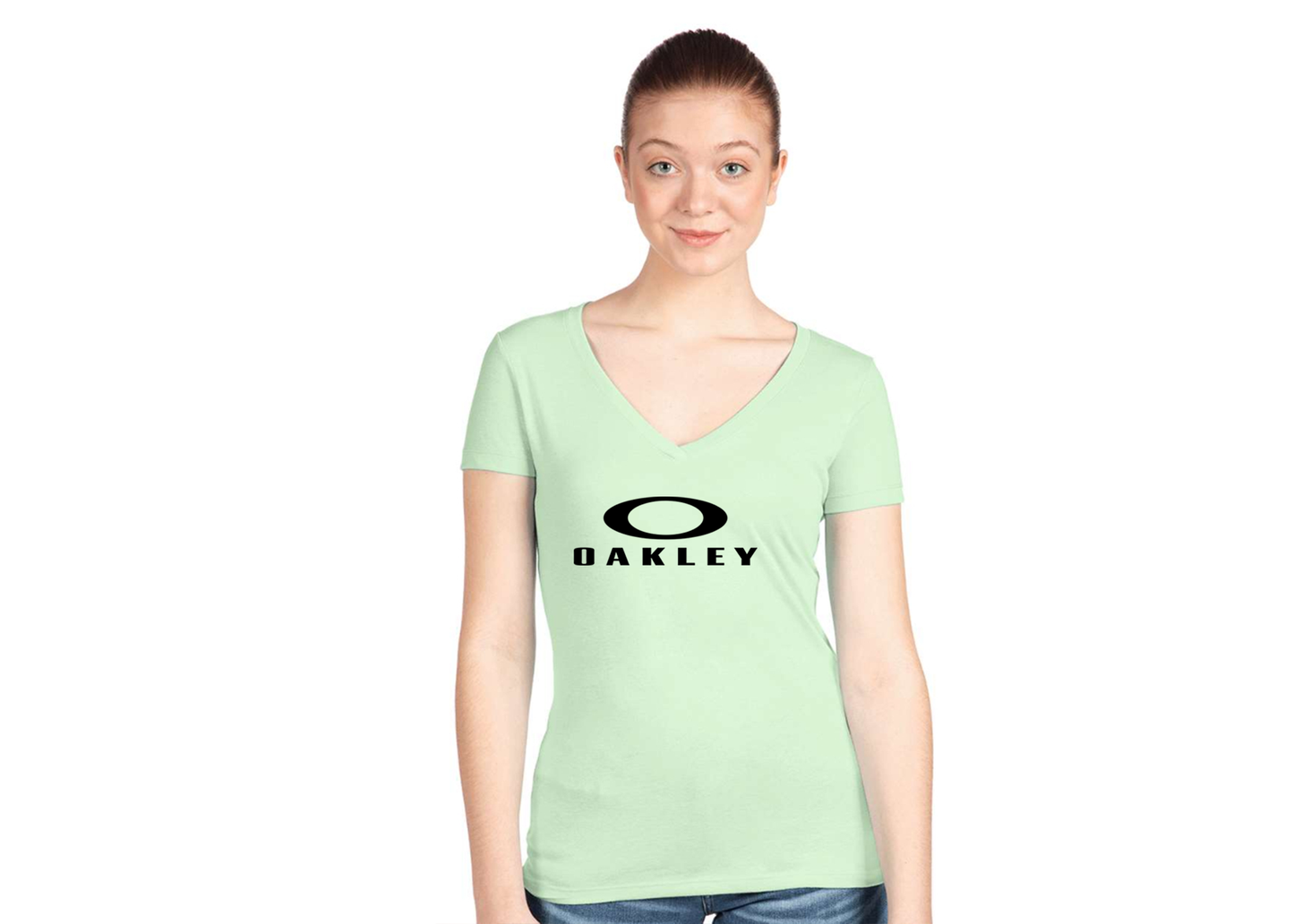 Women's  Oakley Logo Next Level V-Neck T-Shirt