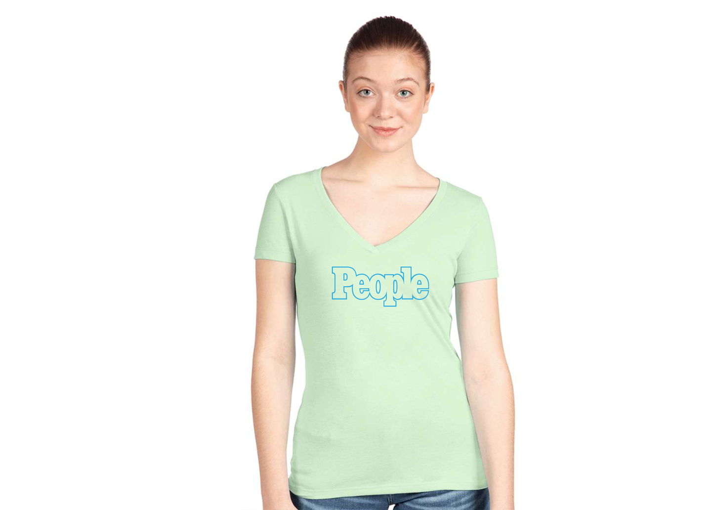 Women's People Magazine Logo  Next Level V-Neck T-Shirt