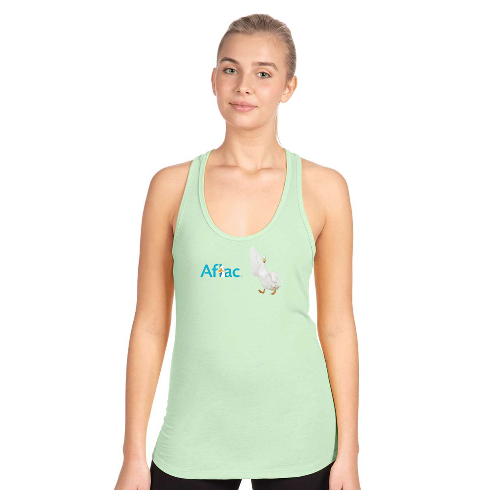 Women's Aflac Logo and Duck Next Level Ideal Racerback Tank