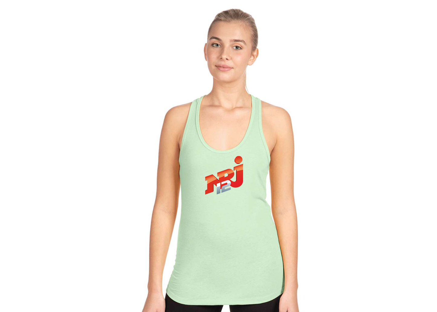 Women's NRJ 12 Logo Next Level Ideal Racerback Tank